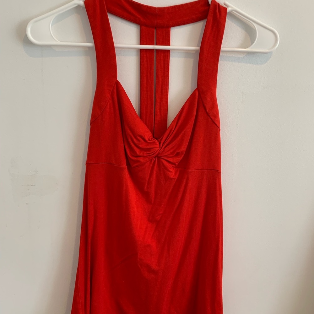 Trina Turk Red Racerback Tank Top